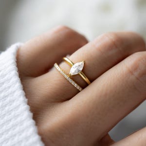 Marquise Ring, Engagement Ring, Statement Ring, Diamond Ring, Travel Ring, Gift for Her, Gold Ring, Silver Ring, CZ Ring, Promise Ring