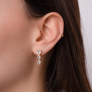 Teardrop Earrings, Dangle Earrings, Drop Earrings, Diamond Earrings, Bridal Earrings, Wedding Jewelry, Gift for Her, Wedding Earrings