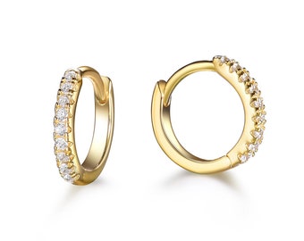 Petites boucles d'oreilles Hoop, boucles d'oreilles Gold Hoop, boucles d'oreilles Huggie, boucles d'oreilles Tiny Hoop, petits cerceaux d'or, boucles d'oreilles Dainty Gold Hoop, cadeau de demoiselle d'honneur