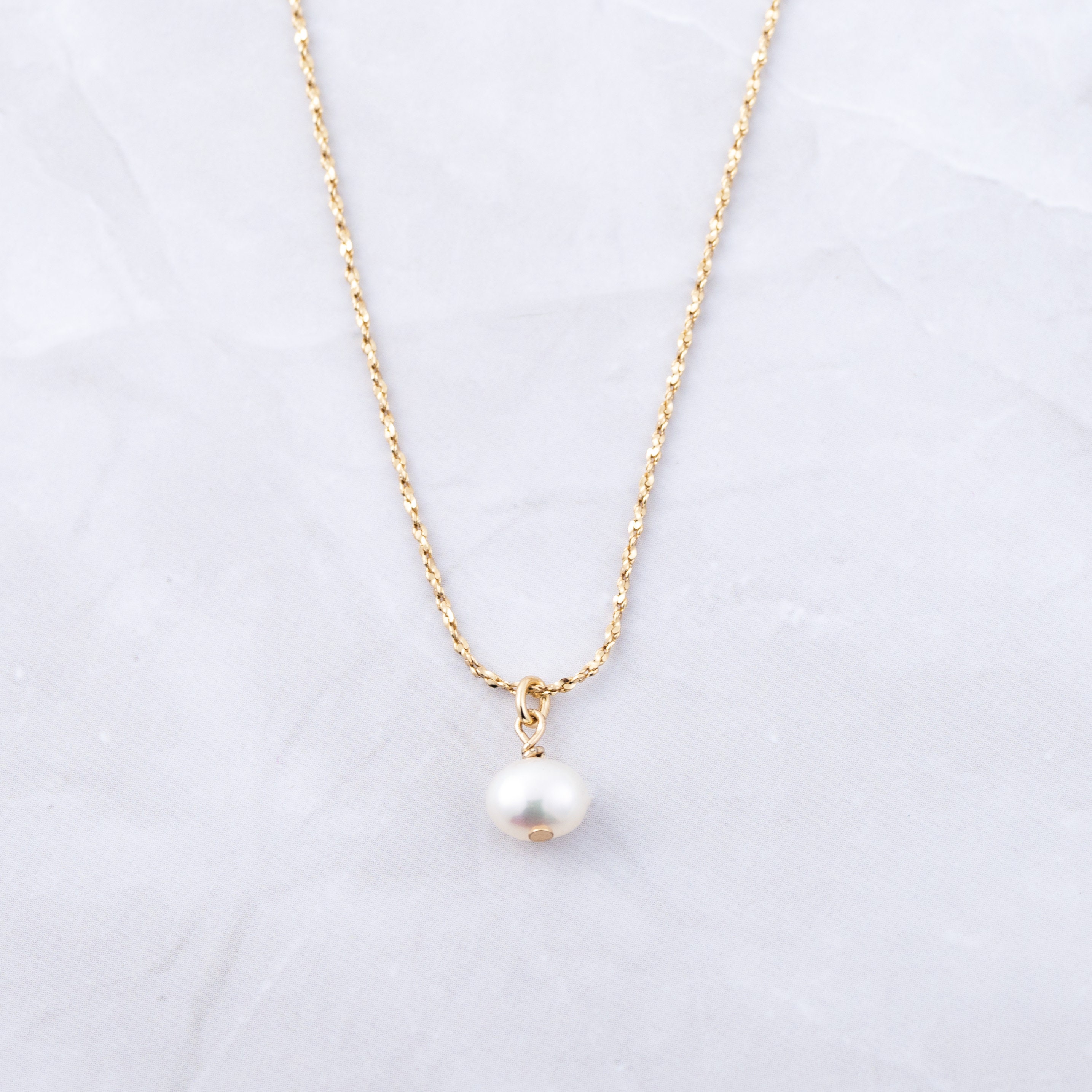 Pearl Necklace Freshwater Pearl Pendant Bridal Necklace - Etsy