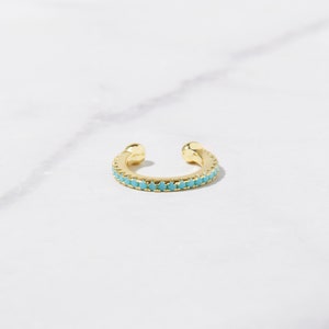 Turquoise Ear Cuff Dainty Ear Cuff Minimalist Ear Cuff No Piercing Ear Cuff Tiny Ear Cuffs Conch Ear Cuff Fake Piercing Gift