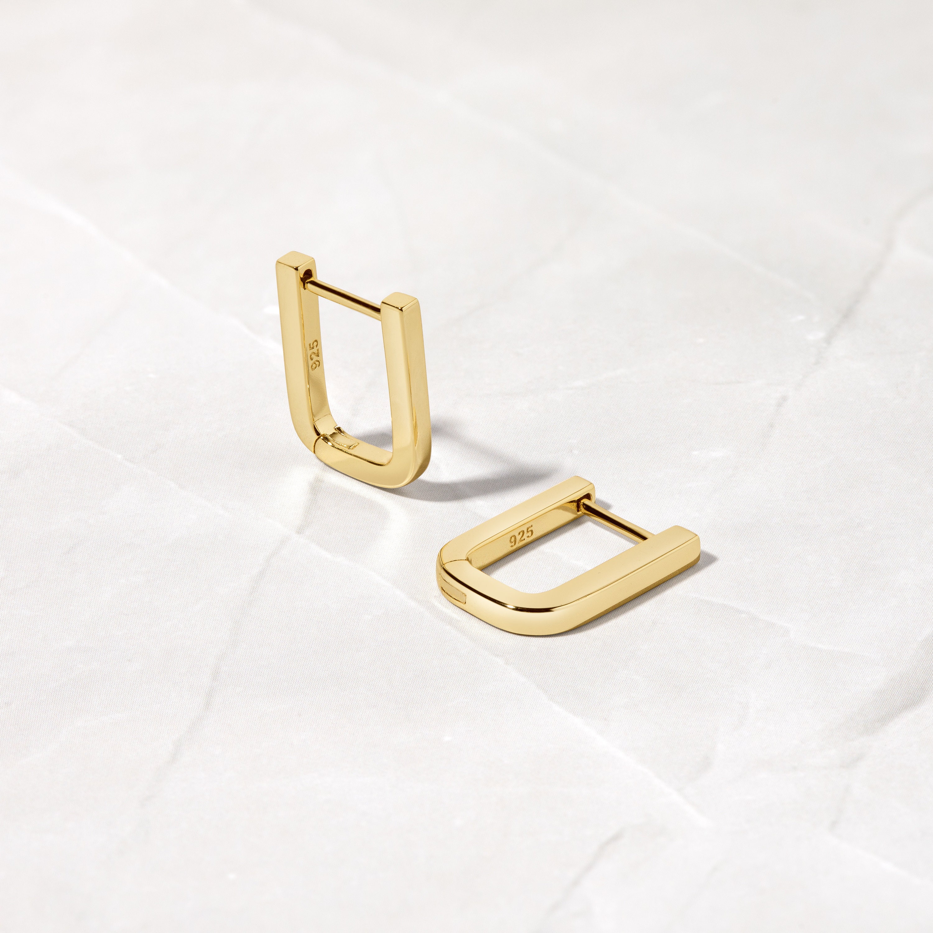 Square Hoops Gold Hoop Earrings Gold Hoops Silver Hoops - Etsy