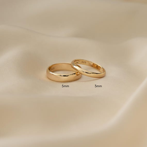 Gold Band, Sterling Silver Band, Promise Ring, Wedding Band, Gold Ring, Minimalist Ring, Stacking Ring, Gift for Her, Anniversary Gift