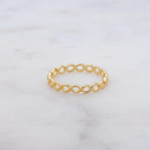 Braided Ring, Dainty Ring, Eternity Ring, Minimalist Ring, Stacking Ring, Simple Ring, Eternity Band, Thin Ring, Gift for Her, Band