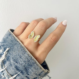 Butterfly Ring, Adjustable Butterfly Ring, Statement Ring, Butterfly Jewelry, Sterling Silver Ring, Dainty Butterfly Ring, Gift for Her