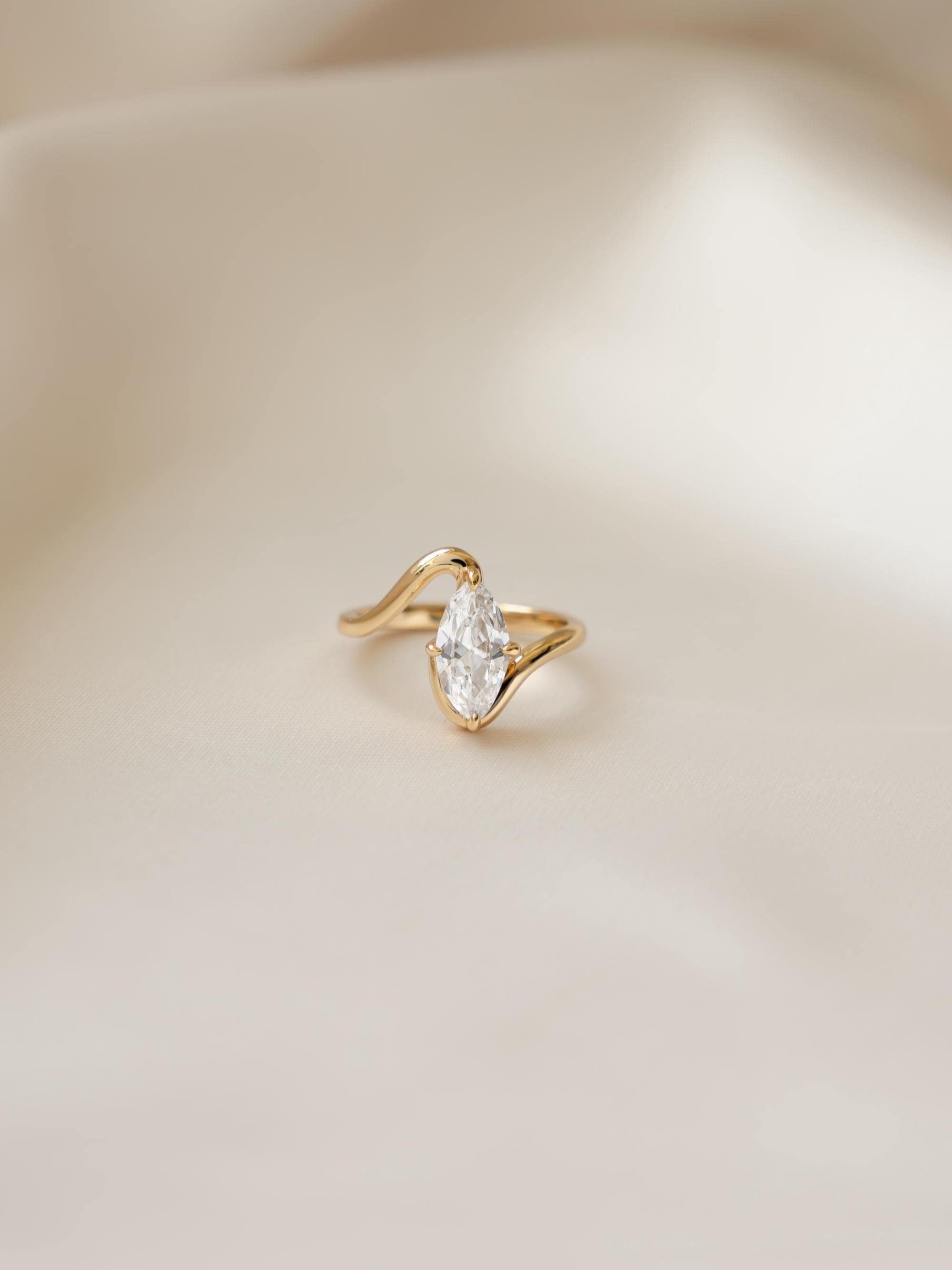 Sami Rind Marquise Ring by Sami Jewels, Wave Ring, Promise Ring, Engagement Ring ...