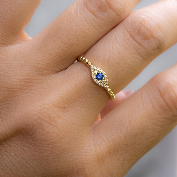 Dainty evil 2024 eye ring