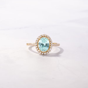 dainty gold london blue ring