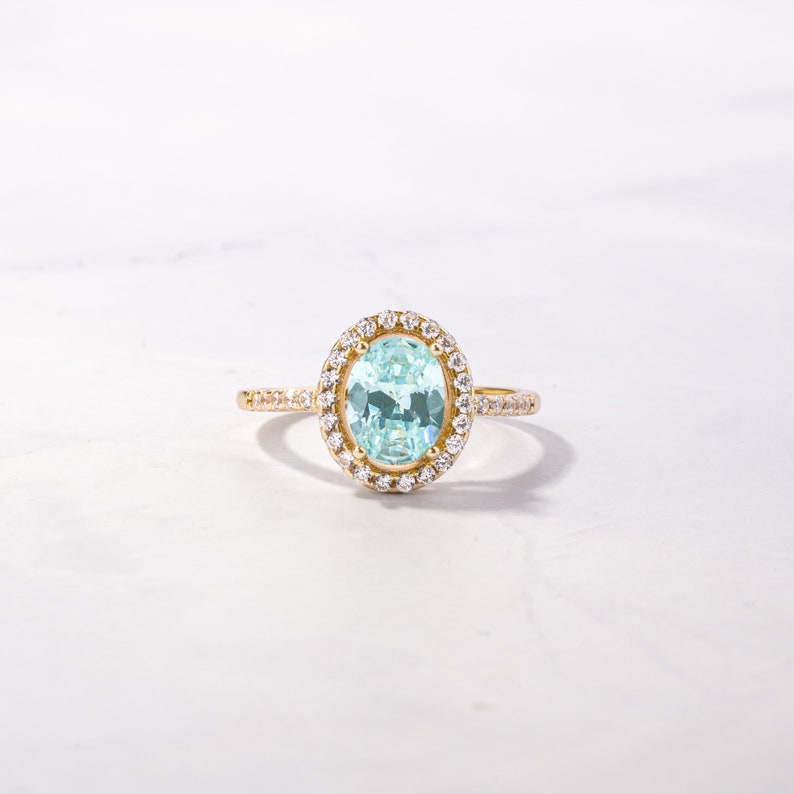 dainty gold london blue ring