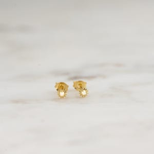 Opal Gold Studs, Opal Stud Earrings, White Opal Studs, Silver Studs, Opal Earrings, Tiny Gold Studs, Gold Stud Earrings, October Birthstone
