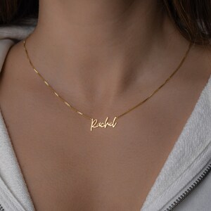 Custom Name Necklace, Dainty Name Necklace, Personalized Gift, Personalized Jewelry, Name Jewelry, Gift for Her, Gift for Mom, Gold Name image 3