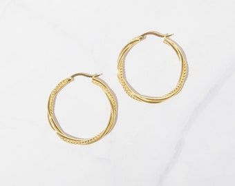 Gold Hoop Earrings Large Hoop Earrings Tube Hoop Earrings Gold Hoops Boho Earrings Gold Hoops Silver Hoops Gift for her