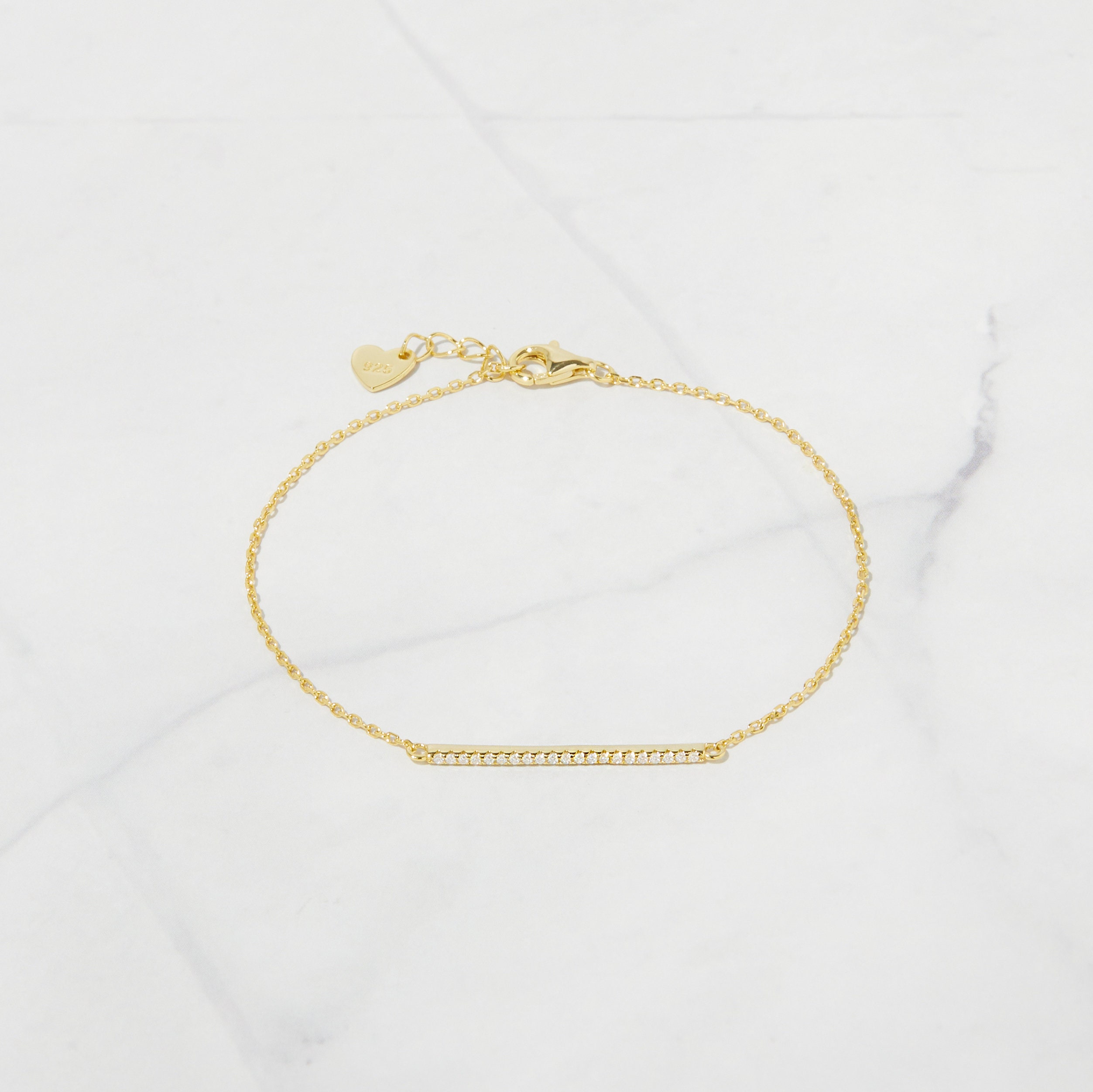 sparkling pave bar bracelet