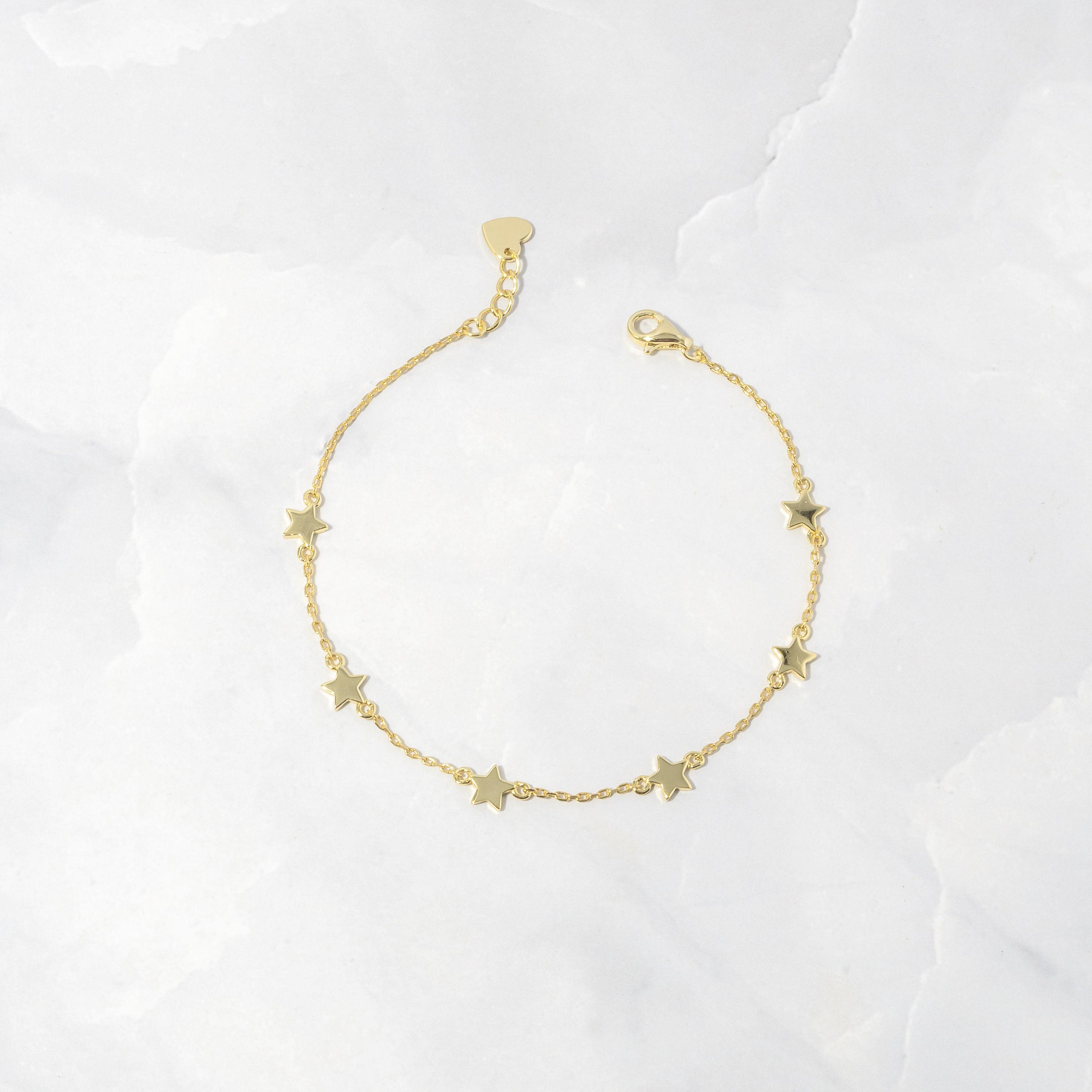 Star Bracelet, Star Jewelry, Charm Bracelet, Dainty Bracelet 