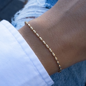 Beaded Bracelet, Dainty Bracelet, Adjustable Bracelet, Minimalist Bracelet, Delicate Bracelet, Gift for Her, Gold Bracelet, Silver Bracelet