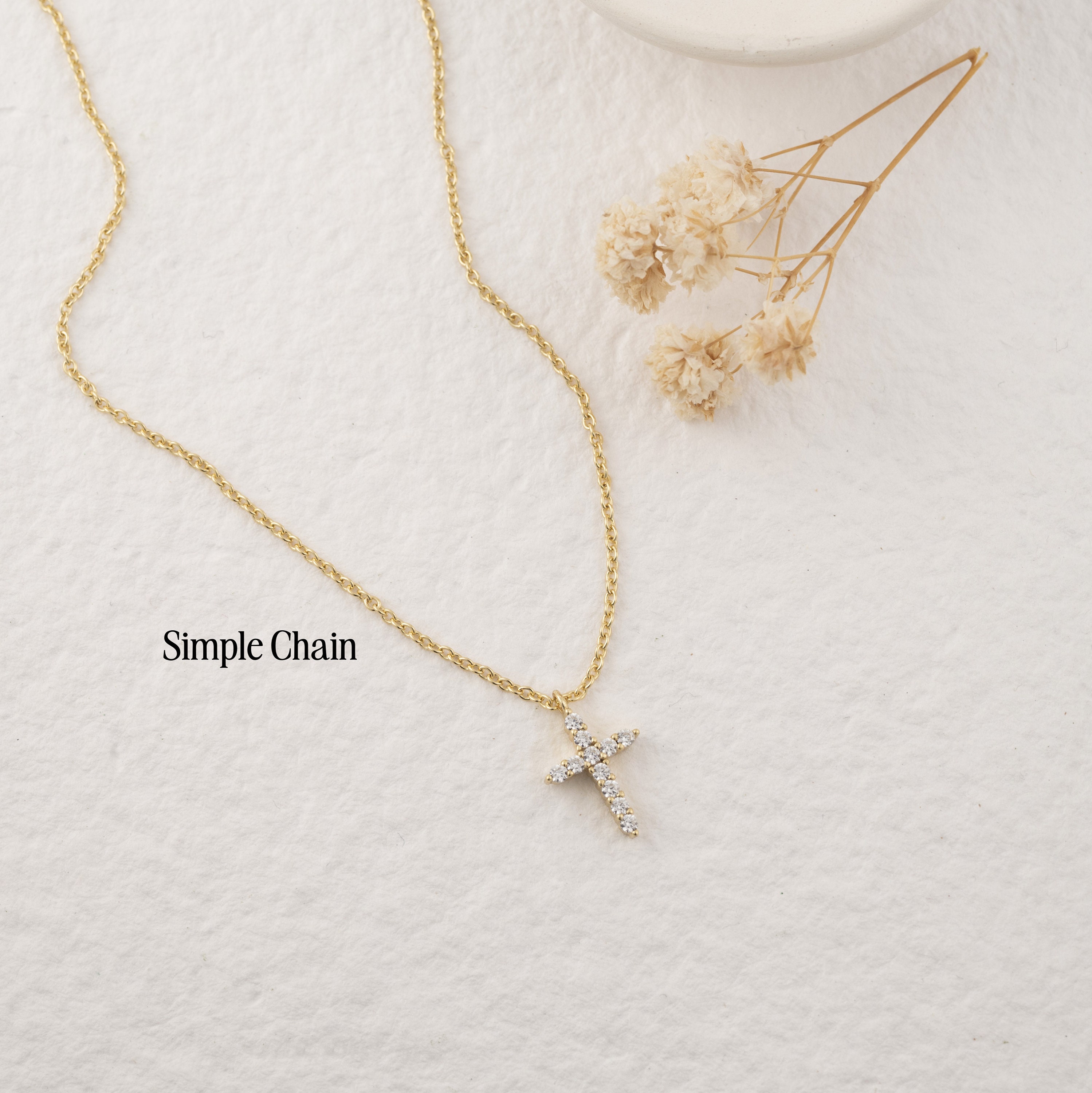 Collar Cruz En Forma De Y Para Mujer, Chapado En Oro De 18K Con Cruz CZ, Delicado Y Elegante, Regalo Religioso