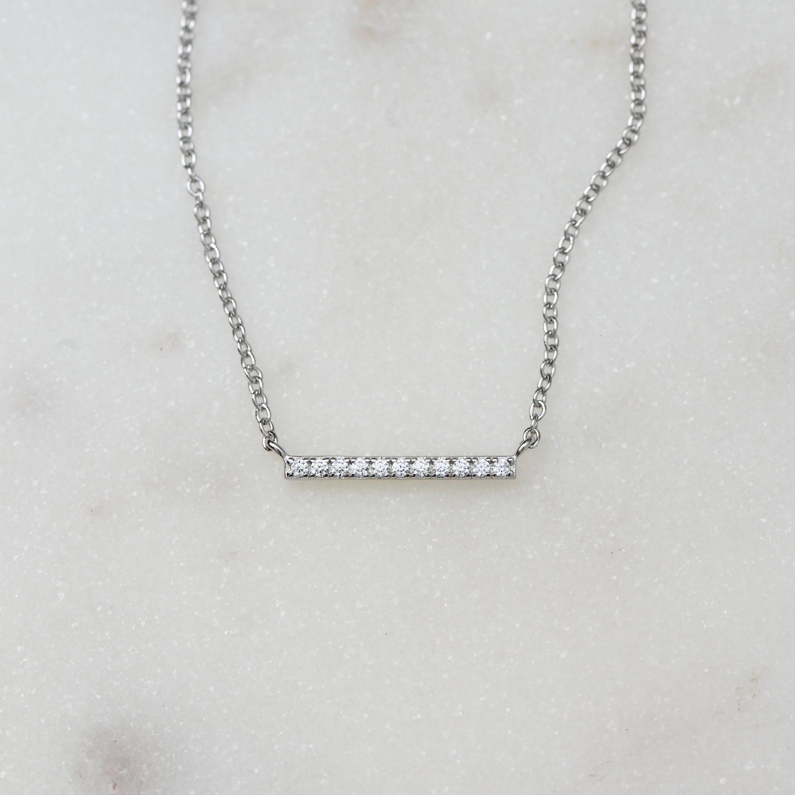 Pave Bar Necklace
