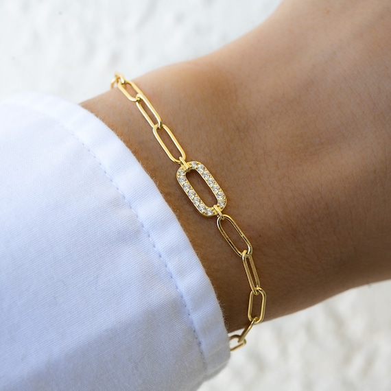 Gold and silver link best sale bracelet