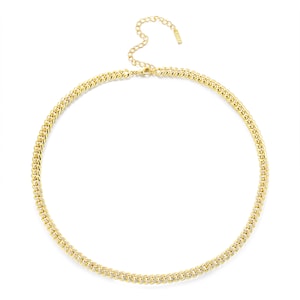 Pave Chain Necklace, Cuban Link Necklace, Pave Cuban Link, Curb Chain Necklace, Gold Chain Necklace, Gold Necklace, Gift for Her, Necklace image 6