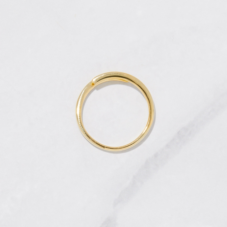 Dainty Ring, Minimalist Ring, Stacking Ring, Gold Ring, Sterling Silver Ring, Snake Ring, Spiral Ring, Gift for Her, Adjustable Ring image 5