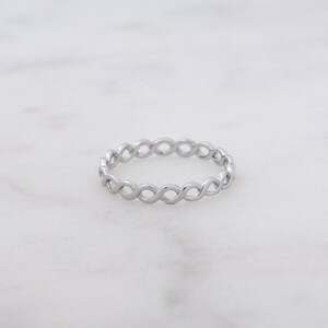 PAMTIER Unisex Titanium Steel Twist Ring - 3mm Dainty Minimalist Stackable Band - View #10