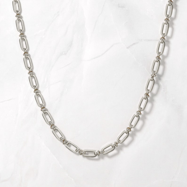 Chain Necklace, Gold Chain Necklace, Silver Chain Necklace, Gold Necklace, Dainty Necklace, Statement Necklace Layered Necklace Gift for Her image 3