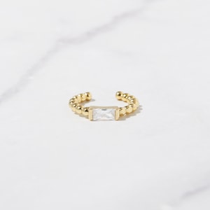 Baguette Ear Cuff, Dainty Ear Cuff,  Minimalist Ear Cuff, No Piercing Ear Cuff, Huggie Ear Cuff, Conch Ear Cuff, Fake Piercing Gift for Her