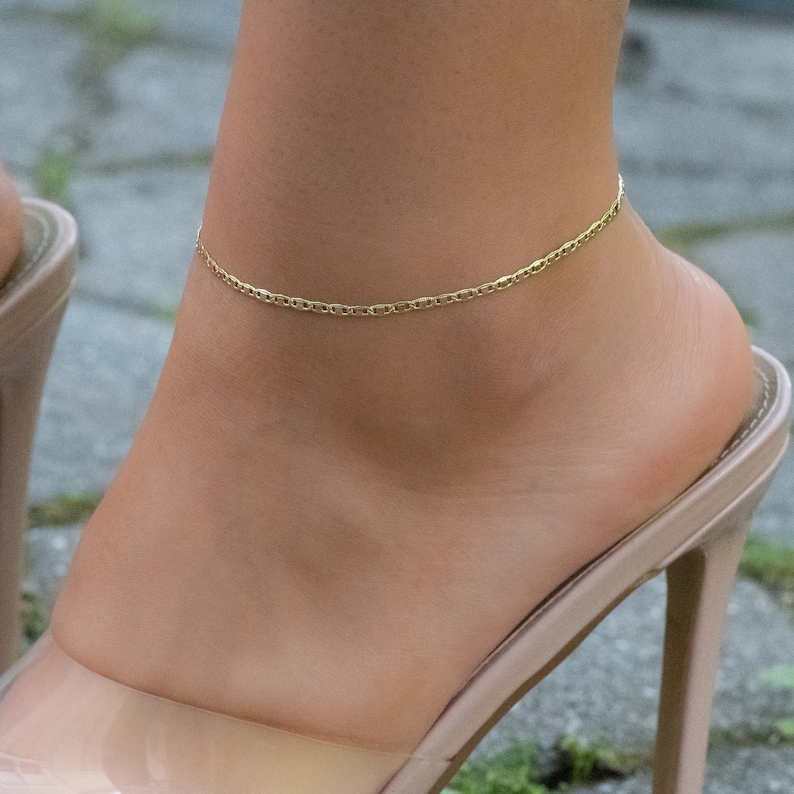 Anklet, Chain Anklet, Ankle Bracelet, Beach Jewelry, Boho Anklet, Beach Anklet, Summer Anklet, Gold Anklet, Summer Jewelry, Gift for Her image 3