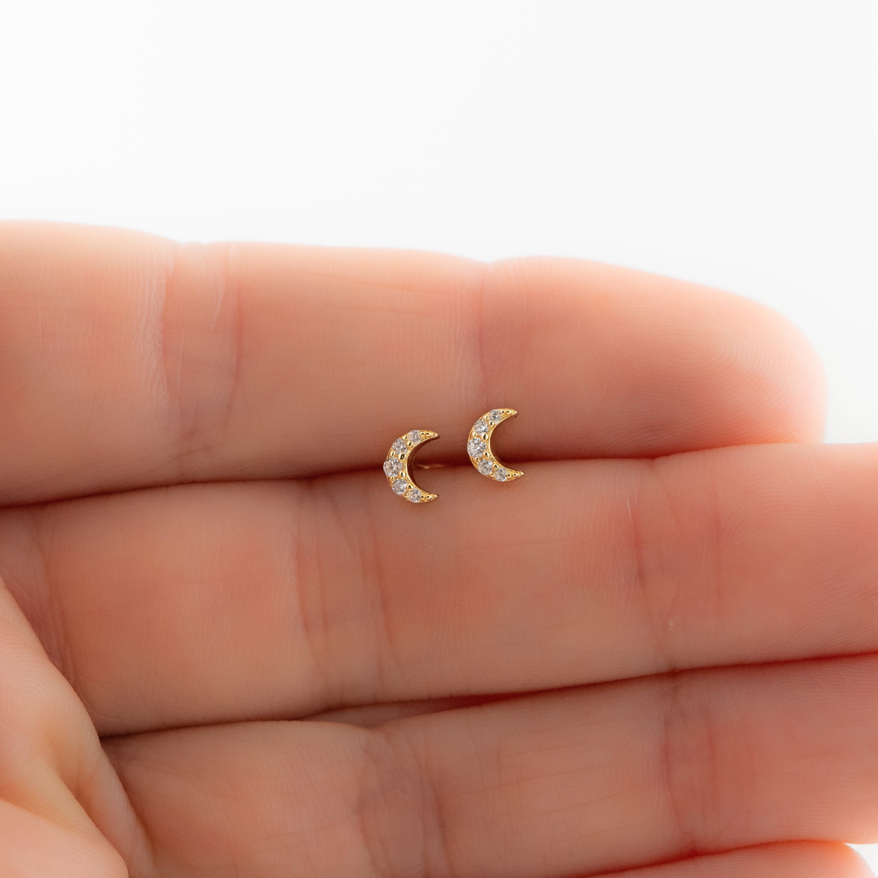 Moon Studs, Moon Earrings, Moon Stud Earrings, Crescent Moon Studs, Moon Earrings Gold, Tiny Studs, Dainty Stud Earrings, Minimalist Earring