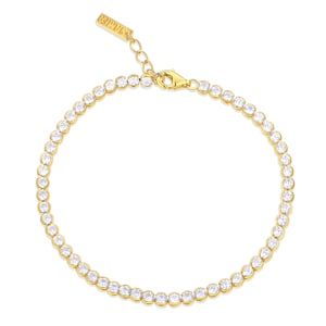 Tennis Bracelet, Gold Tennis Bracelet, Cubic Zirconia Tennis Bracelet, Dainty Bracelet, Diamond Bracelet, Gift for Her, Minimalist Bracelet image 4