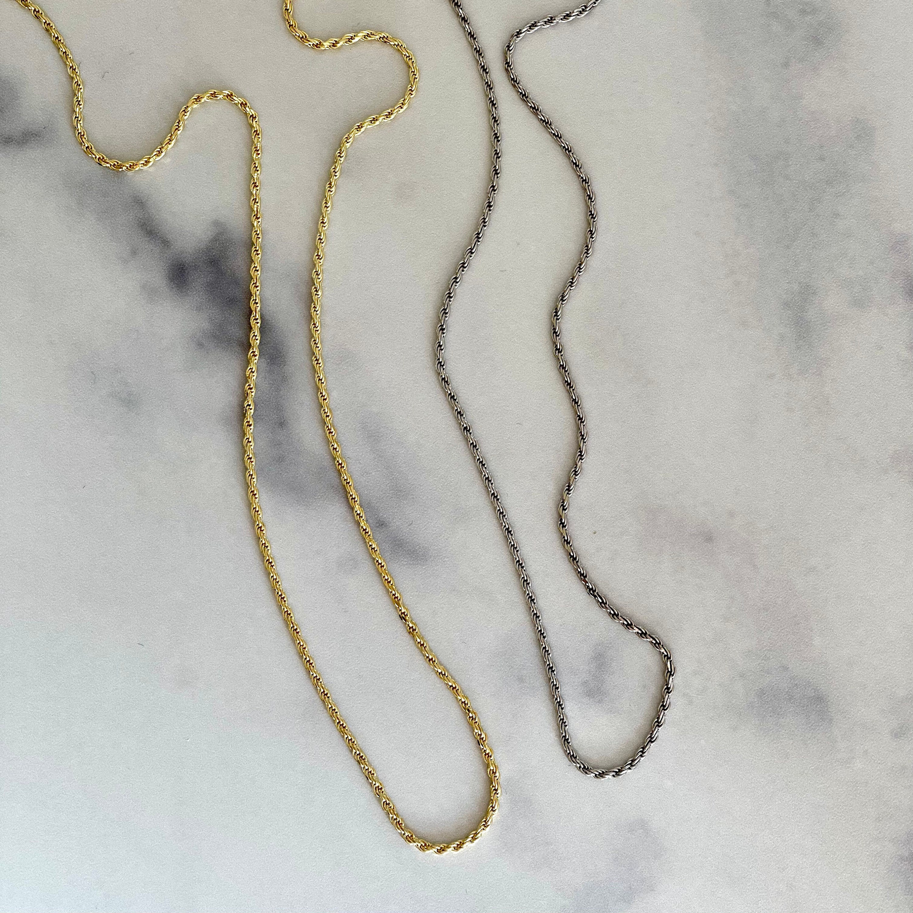 Minimal Rope Chain Skinny Rope Chain, Dainty Rope Chain, Gold Rope Chain, Layering Chain ...