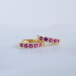Ruby Huggie Earrings