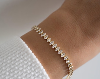 Tennis Bracelet, Gold Tennis Bracelet, Silver Bracelet, Diamond Bracelet, Dainty Bracelet, Gift for Her, CZ Tennis Bracelet, Gold Bracelet