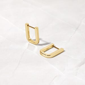 Square Hoops, Gold Hoop Earrings, Gold Hoops, Silver Hoops, Hoops, Geometric Hoop Earrings, Gift for Her, Earrings for Women
