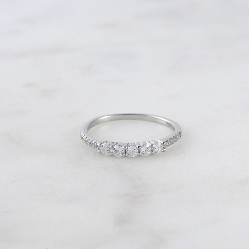Dainty CZ Stacking Ring Gold Minimalist Ring CZ Ring Simple - Etsy