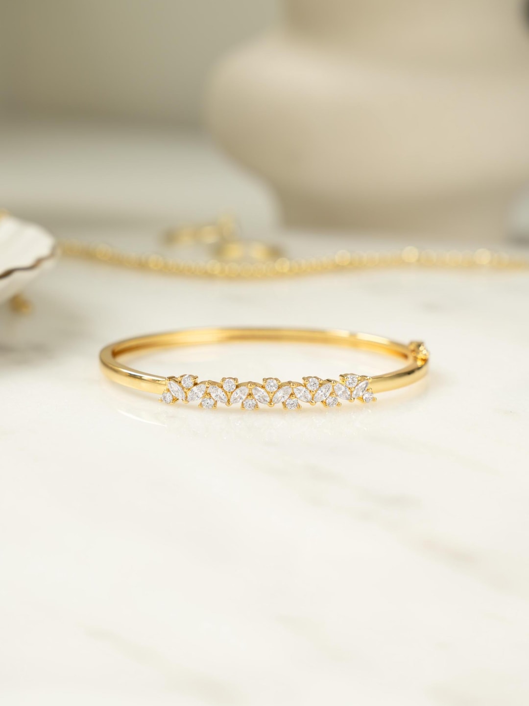 Multi Stone Bangle, Diamond Bangle, Bangle Bracelet, Diamond Bracelet ...