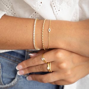Evil Eye Bracelet, Protection Bracelet, Evil Eye Jewelry, Friendship Bracelet, Evil Eye Charm, Adjustable Bracelet, Dainty Bracelet, Gift