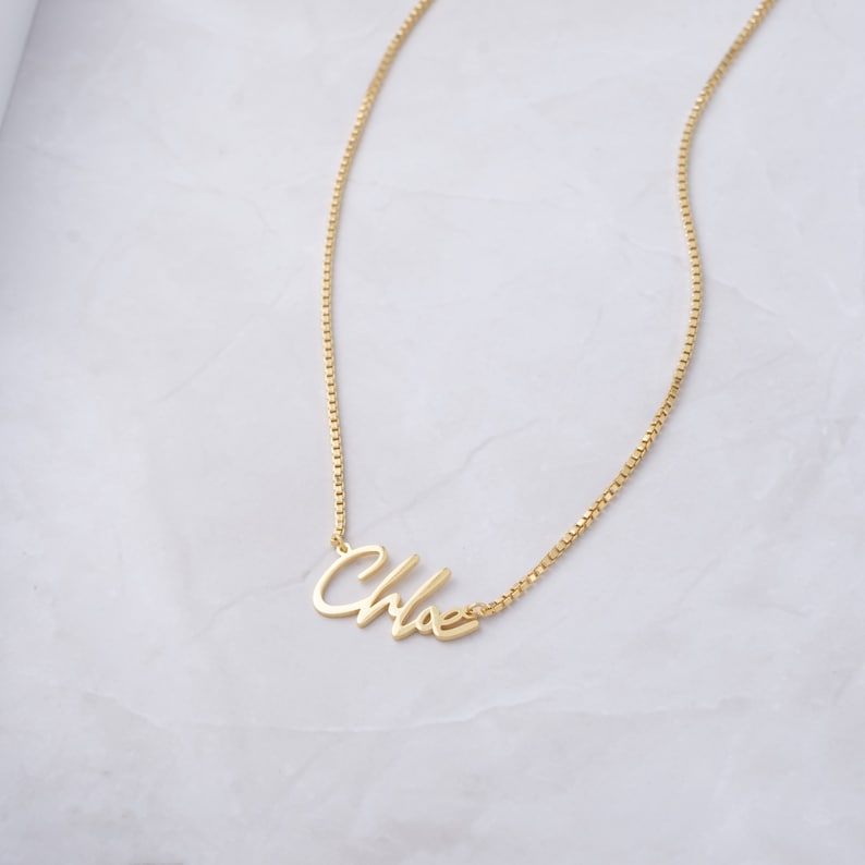 Custom Name Necklace, Dainty Name Necklace, Personalized Gift, Personalized Jewelry, Name Jewelry, Gift for Her, Gift for Mom, Gold Name image 4