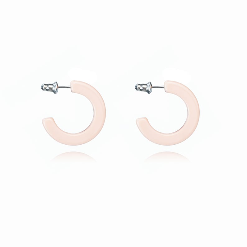 Tortoise Hoop Earrings Small Tortoise 25 mm Hoop Earrings Small Hoops Acetate Earrings Resin Jewelry Tortoise Jewelry Boho Jewelry image 3