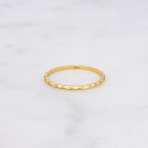 Stacking Ring, Thin Gold Ring, Dainty Ring, Minimalist Ring, Gold Ring, Hammered Ring, Sterling Silver Ring, Simple Ring, Delicate Ring