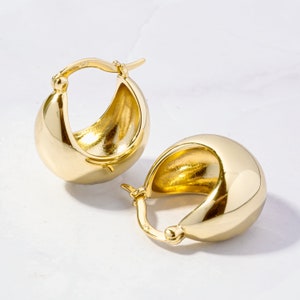 Hoop Earrings, Thick Hoop Earrings, Statement Earrings, Gold Earrings, Gold Hoops, Small Hoop Earrings, Silver Hoop Earrings, Gift for Her