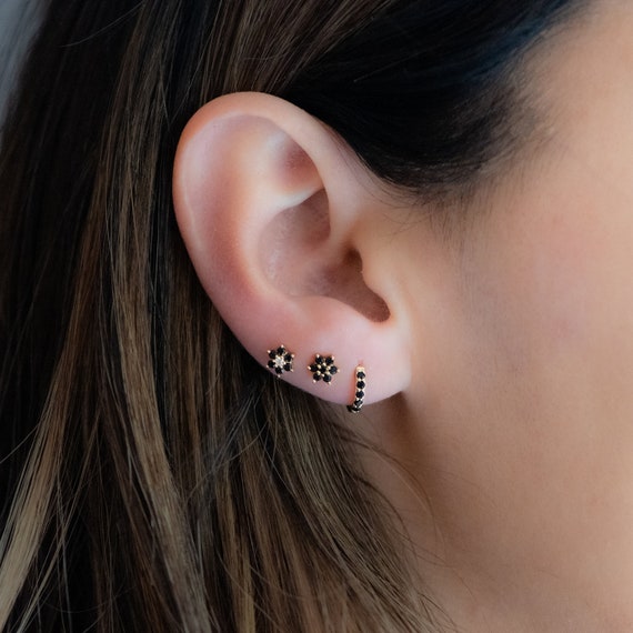 Buy Black Stud Earrings Black Earrings Tiny Studs Small Studs