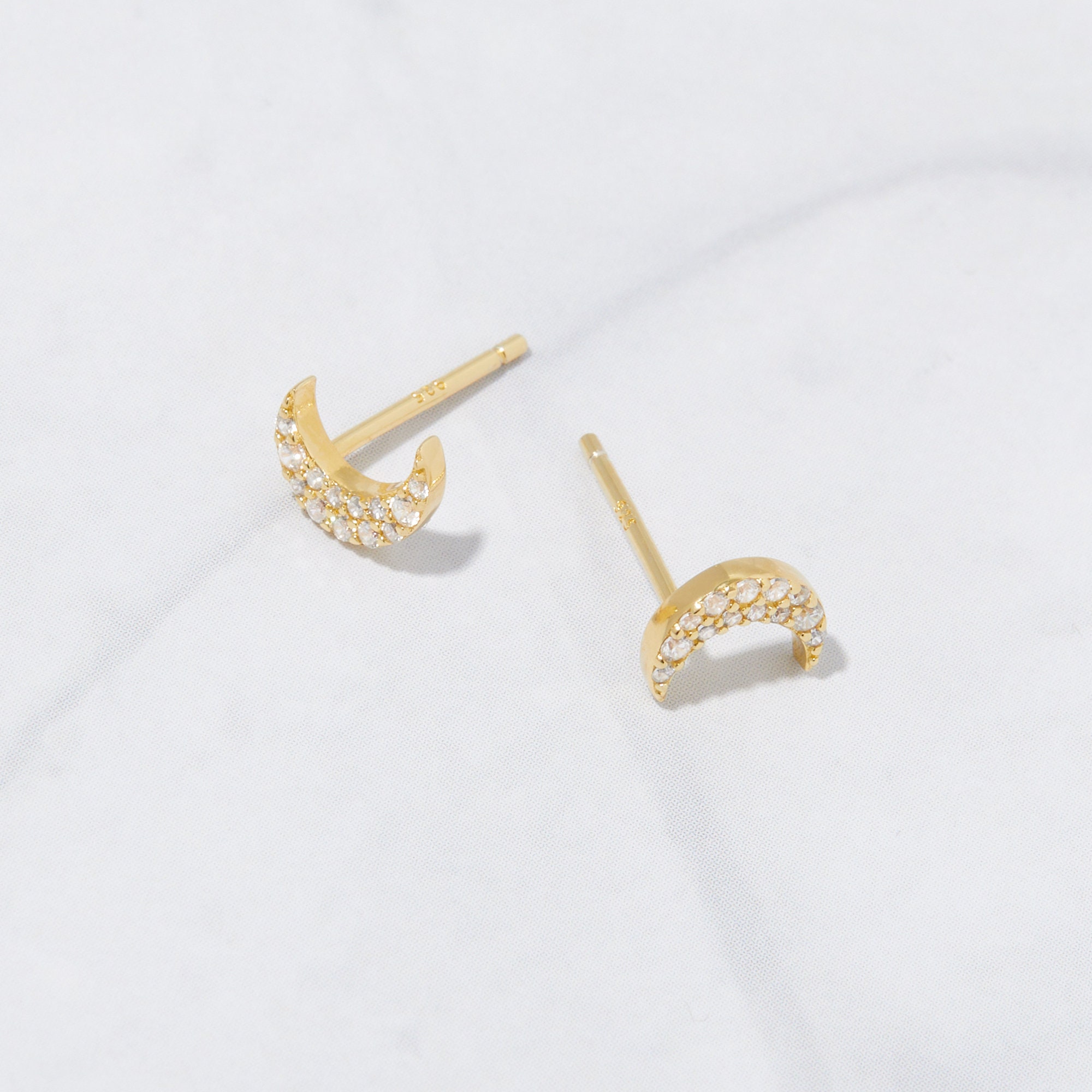 Moon Earrings, Gold Crescent Moon Stud Earrings, Sailor Moon Moon Earrings, Gold Crescent Moon Stud Earrings, Sailor Moon