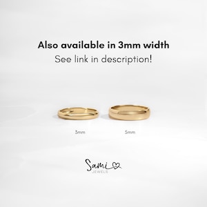 Visual of two gold bands showing different widths side by side.