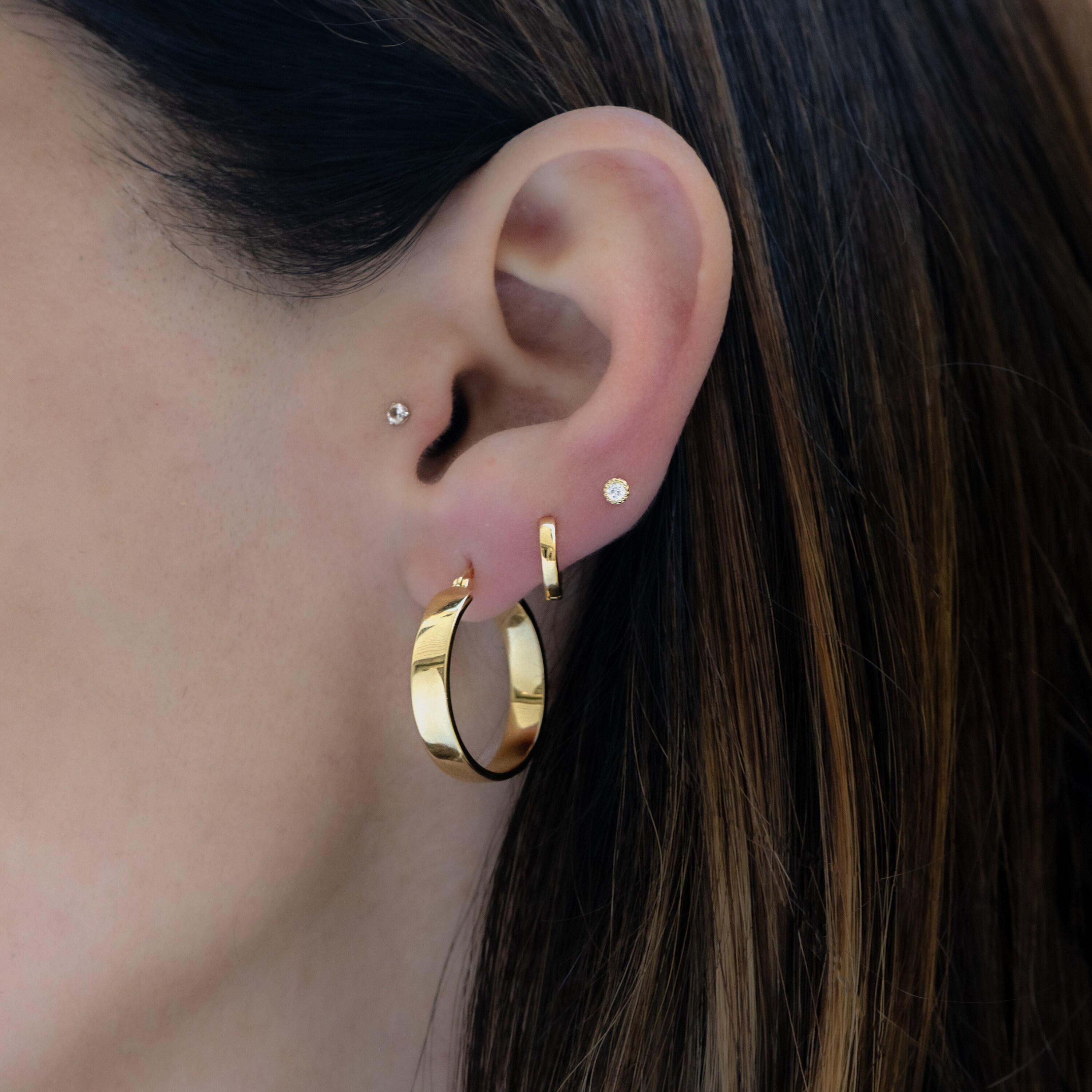 Thick Gold Hoops Chunky Hoop Earrings Gold Hoop Earrings Dainty Hoop Earrings Small Hoop Earrings Gift for Her Sterling Silver Hoops Etsy Canada