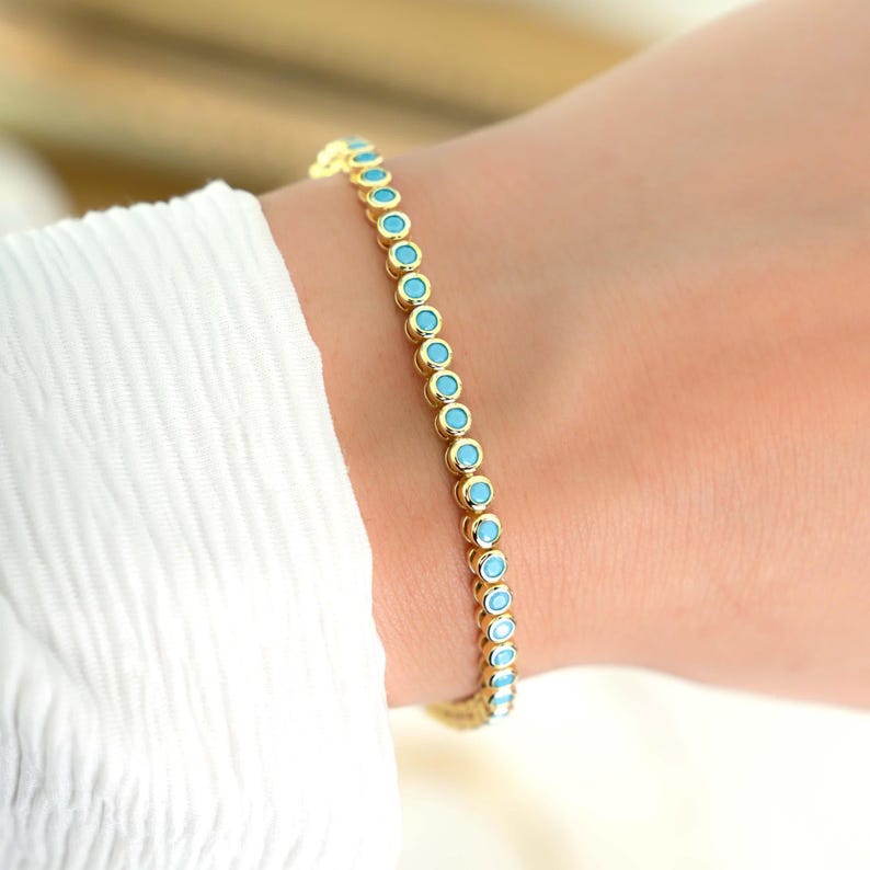 turquoise tennis bracelet