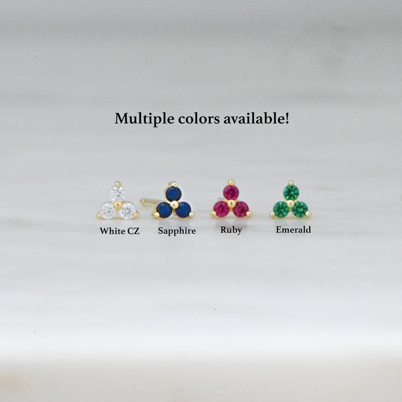 Tiny Ruby-stekers, Ruby-stekers, Oorknopjes, Sierlijke Oorknopjes, Kleine Oorknopjes, Tiny Stud Oorbellen, Minimalistische Oorbellen afbeelding 8