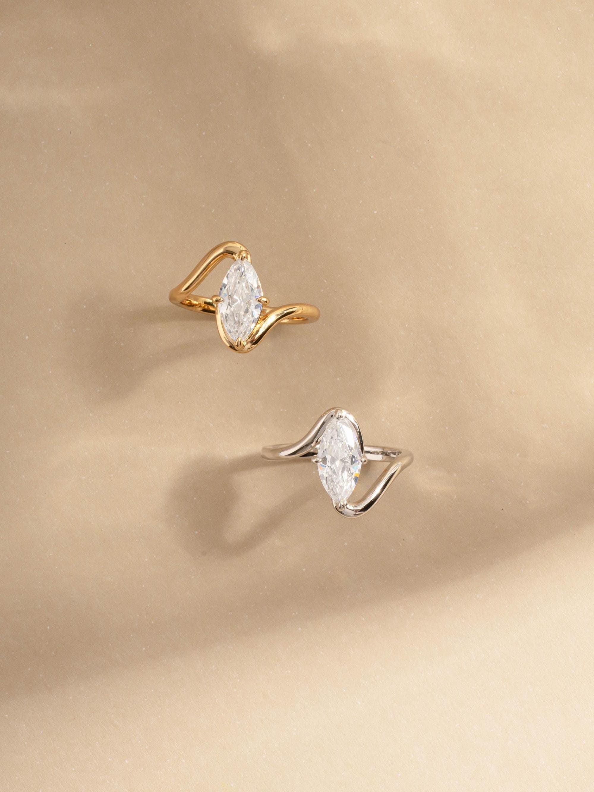 Sami Rind Marquise Ring by Sami Jewels, Wave Ring, Promise Ring, Engagement Ring ...