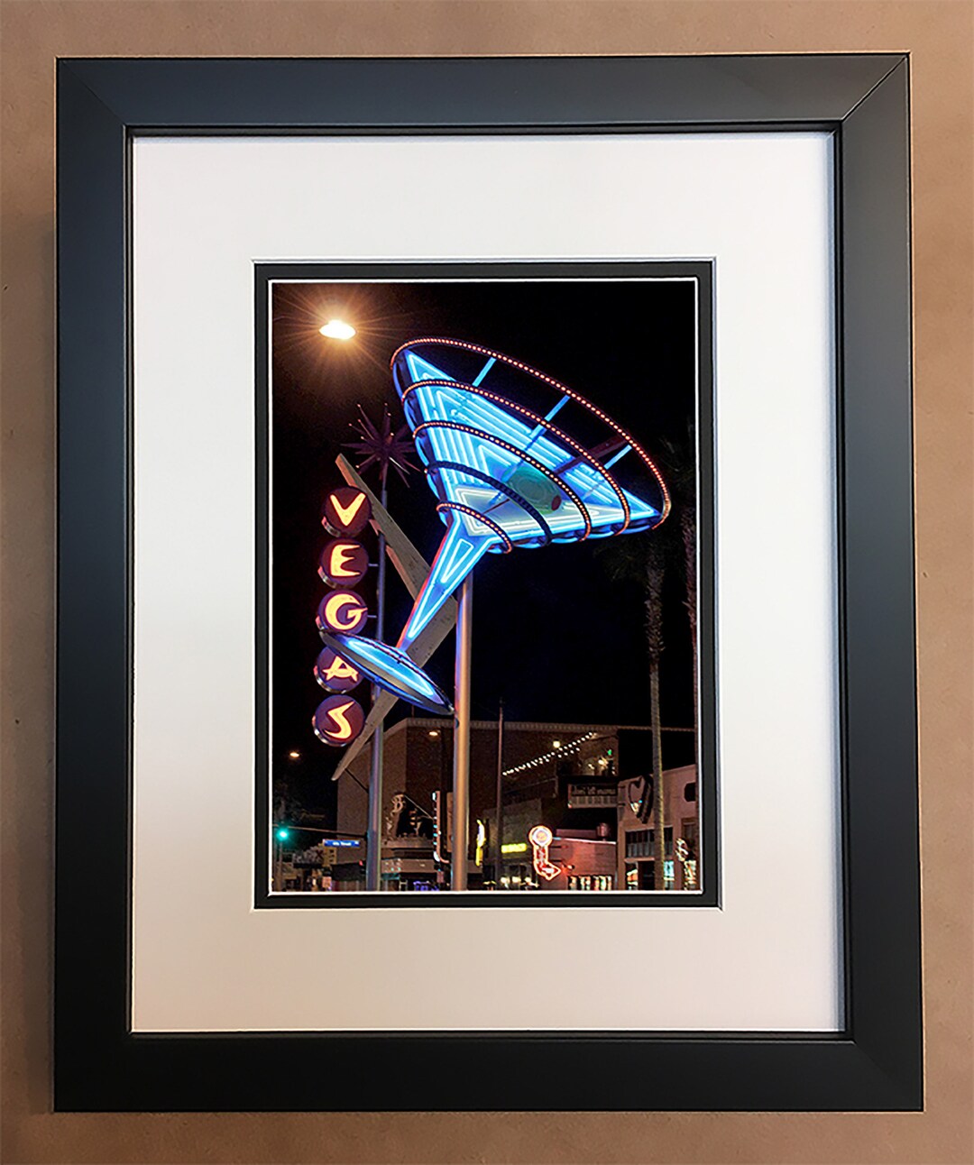 Las Vegas Fremont Street Photo Professionally Framed, Matted 8x10. Etsy