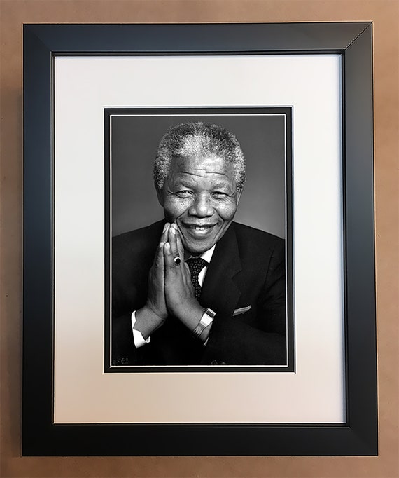 Nelson Mandela Black And White Photo Professionally Framed - How Much To Get Something Professionally Framed Nelson Mandela Black And White Photo Professionally Framed - How Much To Get Something Professionally Framed